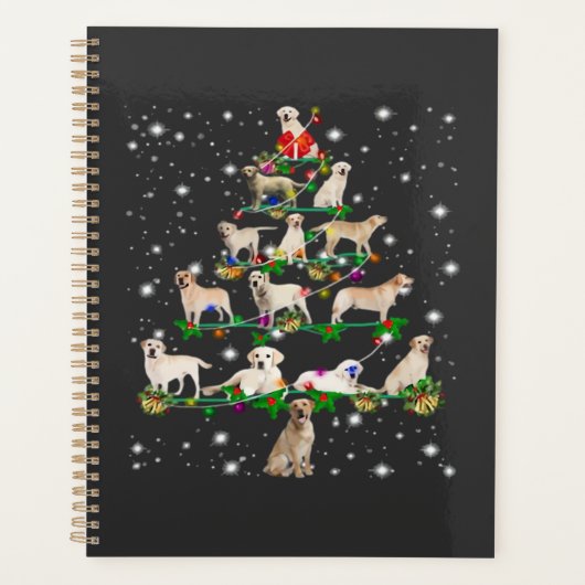 Lustiger Labrador Retriever Weihnachtsbaum Classic Planer (Vorderseite)