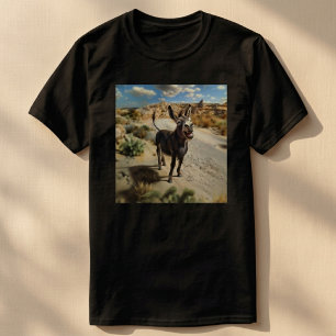 Lustiger lächelnder Esel Wüstenstraßen-Trip Route T-Shirt