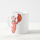Lustiger lächelnder Hummer Kaffeetasse (Vorderseite Links)