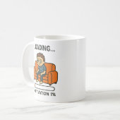 Lustiger Lade Motivation 1% Kaffeebecher Kaffeetasse (Vorderseite Links)