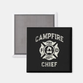 Lustiger Lagerfeuer Chef Wander Sommercamp Leiter  Magnet (Vorderseite/Rückseite)
