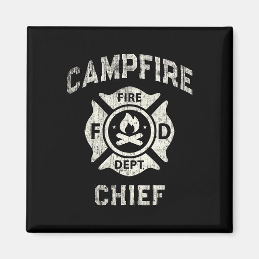 Lustiger Lagerfeuer Chef Wander Sommercamp Leiter  Magnet (Vorne)