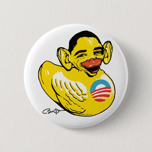 Lustiger lahme Ente Potus Obama Gang Button (Vorderseite)
