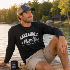 Lustiger Lakeaholic Deerwood Lake Klassisches Seel Tri-Blend Shirt
