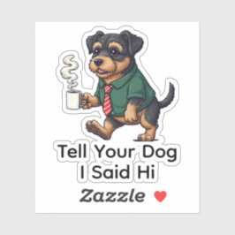 Lustiger Lakeland Terrier Hund Geschäftsanzug Kaff Aufkleber