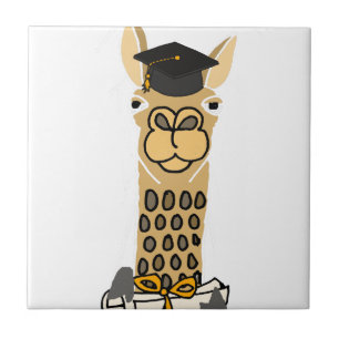 Lustiger Lama-Abschluss-Kunst-Entwurf Fliese