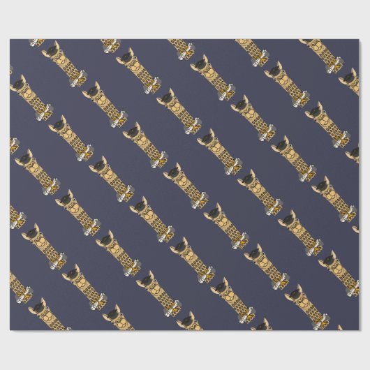 Lustiger Lama-Abschluss-Kunst-Entwurf Geschenkpapier (Flach)