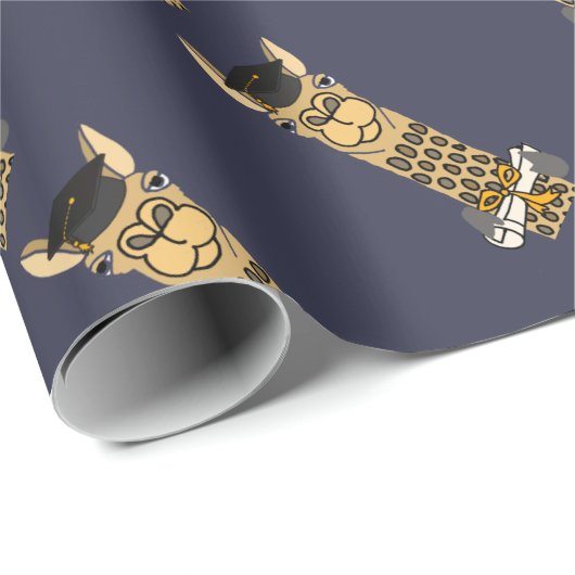 Lustiger Lama-Abschluss-Kunst-Entwurf Geschenkpapier (Rolleneckpunkt)