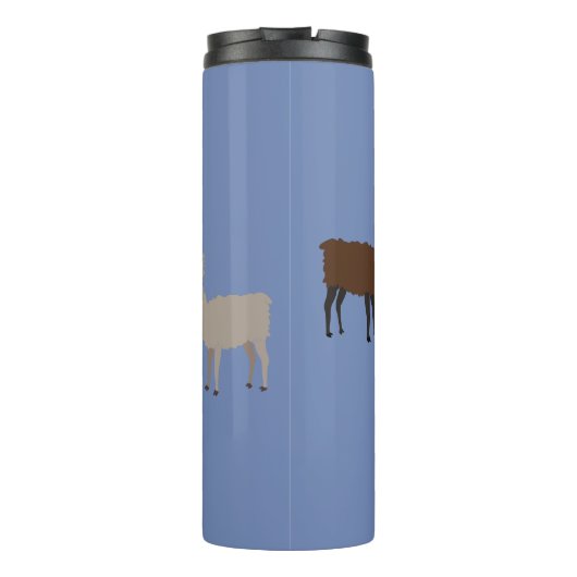 Lustiger Lama-Kaffee Thermosbecher (Rückseite)