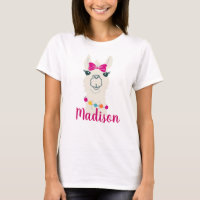 Lustiger Lama Königin-T - Shirt für Mädchen