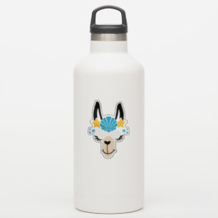 Lustiger Lama-Sommer-Strand-Aufkleber Aufkleber