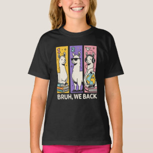 Lustiger Lama Zurück zur Schule Grundschulkinder T-Shirt