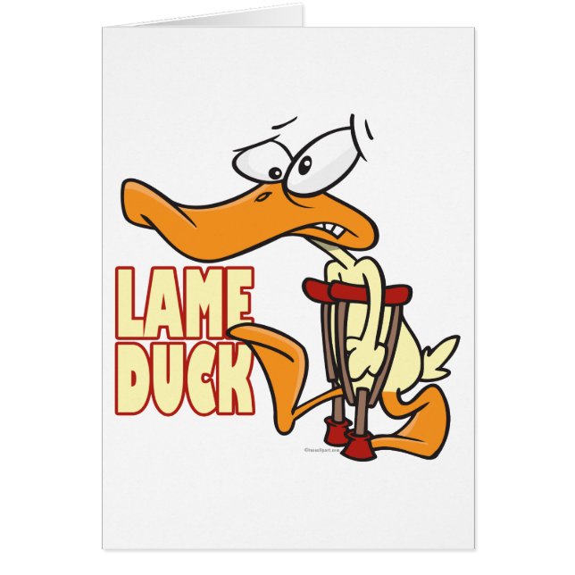 lustiger Lame Ente Cartoon (Vorne)
