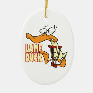 lustiger Lame Ente Cartoon Keramikornament