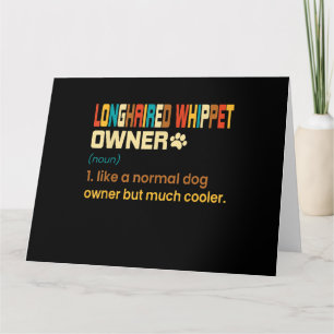 Lustiger Langhaar Whippet Vintage Retro Hundemama Karte