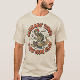Lustiger Langsamlaufclub Vintage-Schildkröte T-Shirt