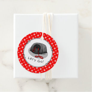 Lustiger Lass uns gehen! Pekingese-Hund (schwarz) Geschenkanhänger