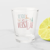 Lustiger Lasst uns Blitzen Rentier Schnapsglas (Rückseite)