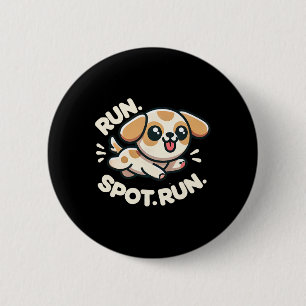 Lustiger Lauf Spot Lauf Hunde Humor Button