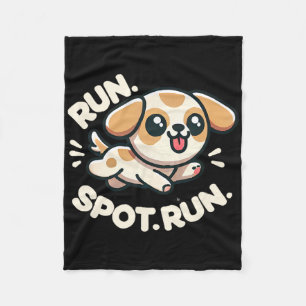 Lustiger Lauf Spot Lauf Hunde Humor Fleecedecke