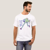 Lustiger Laufender Fisch Mit Beinen T-Shirt (Vorne ganz)