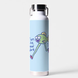 Lustiger Laufender Fisch Mit Beinen Trinkflasche