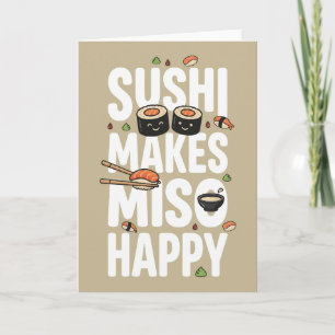 lustiger Lebensmittel-Liebhaber japanisches Sushi Karte