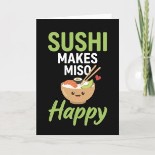 Lustiger Lebensmittel-Liebhaber Japanisches Sushi Karte