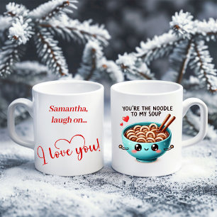 Lustiger Lebensmittel-Valentinsgruß-Becher Persona Kaffeetasse