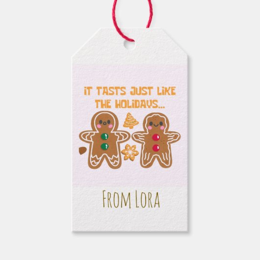 Lustiger Lebkuchen Geschenkanhänger (Vorderseite)