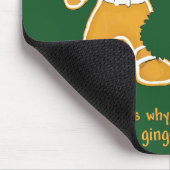 Lustiger Lebkuchen-Mann und Hund für Weihnachten Mousepad (Ecke)