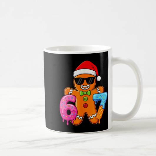 Lustiger Lebkuchen Sechs Sieben 67 Eis Drip Chri Kaffeetasse (Rechts)