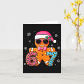 Lustiger Lebkuchen Sechs Sieben 67 Eis Drip Chri Karte (Gelbe Blume)