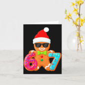 Lustiger Lebkuchen Sechs Sieben 67 Eis Drip Chri Karte (Gelbe Blume)