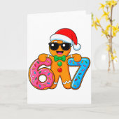 Lustiger Lebkuchen Sechs Sieben 67 Eis Drip Chri Karte (Gelbe Blume)