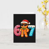 Lustiger Lebkuchen Sechs Sieben 67 Eis Drip Chri Karte (Gelbe Blume)