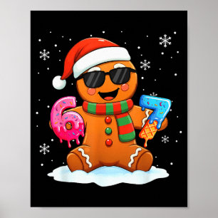 Lustiger Lebkuchen Sechs Sieben 67 Eis Drip Chri Poster