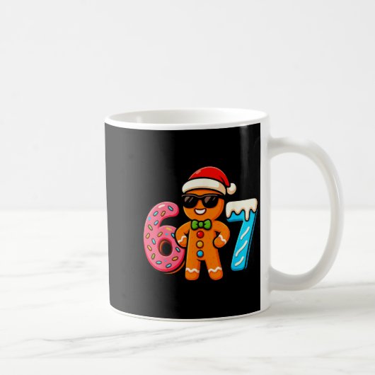 Lustiger Lebkuchen Sechs Sieben 67 Eis Drip Weihna Kaffeetasse (Rechts)