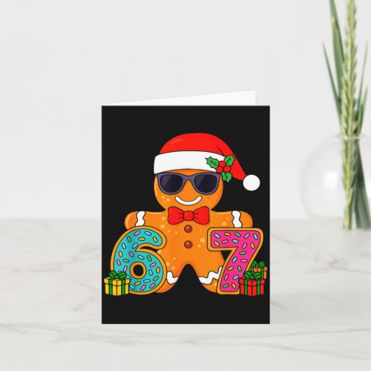 Lustiger Lebkuchen Sechs Sieben 67 Eis tropft Weih Karte (Vorderseite)