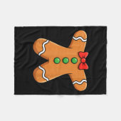 Lustiger Lebkuchen-Weihnachtsplätzchen-Weihnachtsk Fleecedecke (Vorderseite (Horizontal))