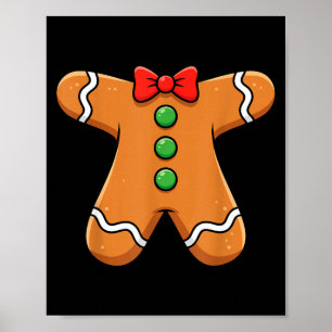 Lustiger Lebkuchen-Weihnachtsplätzchen-Xmas-Kostüm Poster