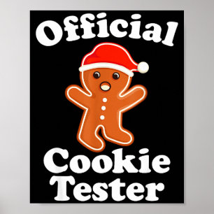 Lustiger Lebkuchenmann-Keks-Tester Weihnachten Poster