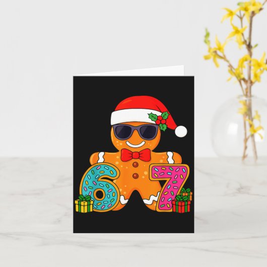 Lustiger Lebkuchenmann Sechs Sieben 67 Eis Drip Ch Karte (Gelbe Blume)