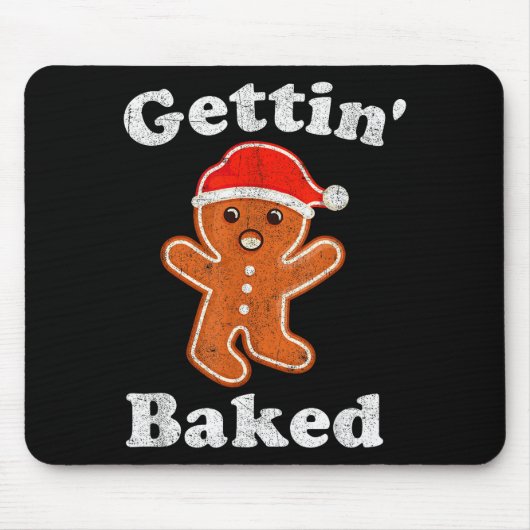 Lustiger Lebkuchenmann wird gebacken Kekse Backen Mousepad (Vorne)