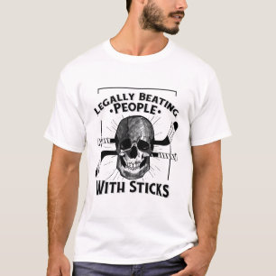 Lustiger, legaler Schlagstock gegen Menschen Schäd T-Shirt