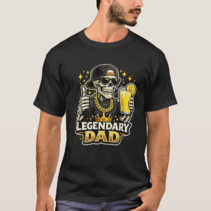 Lustiger Legendärer Vater Limonade Cooler Skelett  T-Shirt