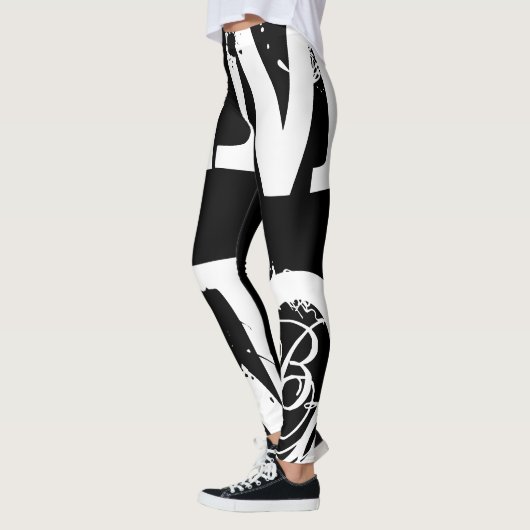 Lustiger Leggings-Alphabet-Buchstabe Leggings (Links)