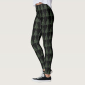 Lustiger Leggings-Schwarz-Grün-Weihnachtsbaum Leggings (Links)
