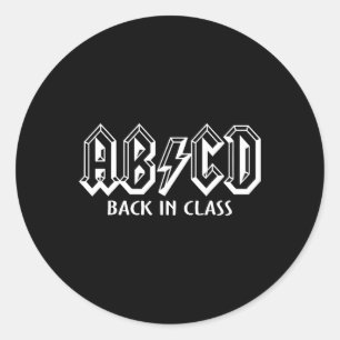 Lustiger Lehrer Abcd Rocks Byck Zur Schule Byck In Runder Aufkleber