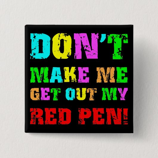 Lustiger Lehrer Button (Vorderseite)